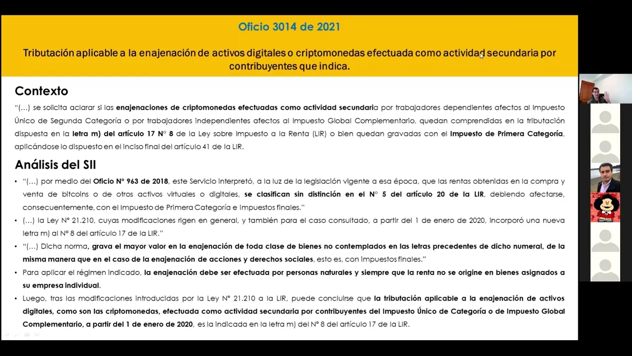 Profesor Ignacio Gepp analiza oficio 3014 del SII | Tributación aplicable a la enajenación…